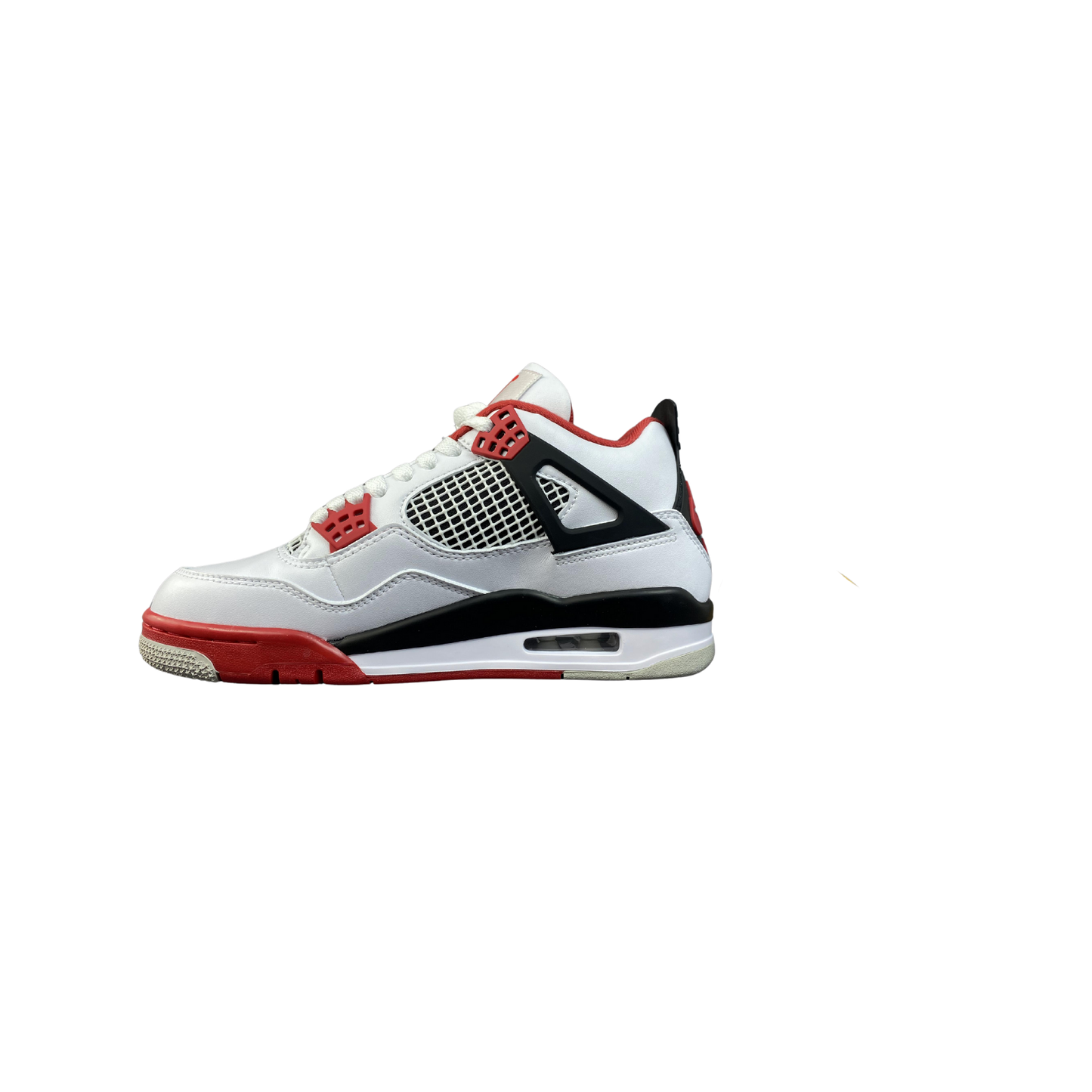 Jordan 4 Retro White Red Black Sneakers