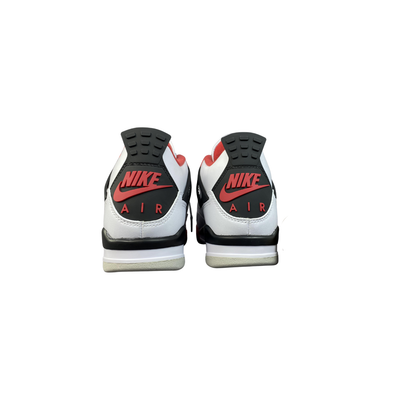 Jordan 4 Retro White Red Black Sneakers