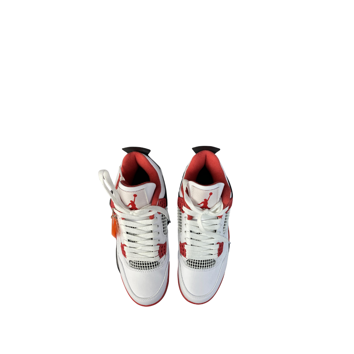 Jordan 4 Retro White Red Black Sneakers