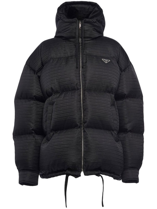 Prada Re-Nylon Hooded Down Jacket