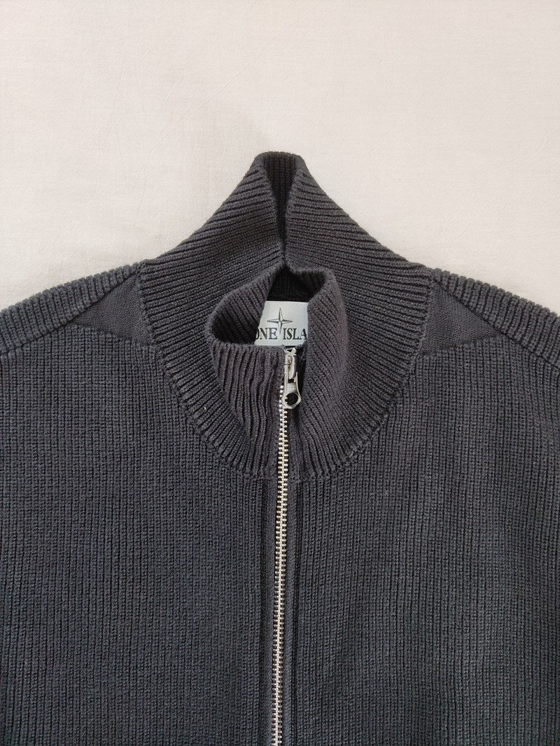 Stone Island Cotton Zip Cardigan Knit