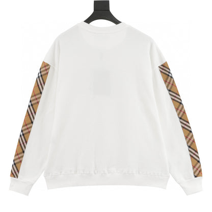 Burberry Check Print Trim Sweatshirt