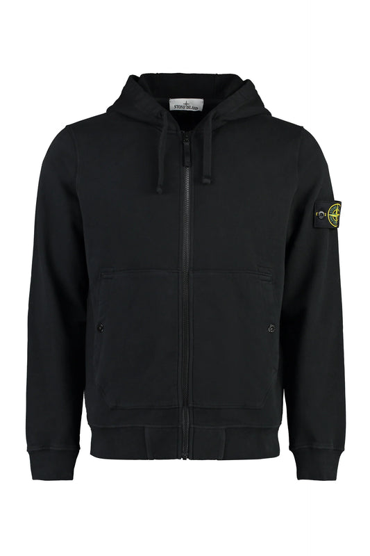 Stone Island Zip Hooded Sweatshirt