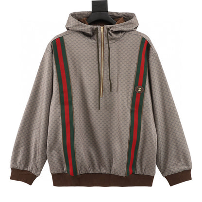 Gucci Trimmed Half-Zip Hoodie