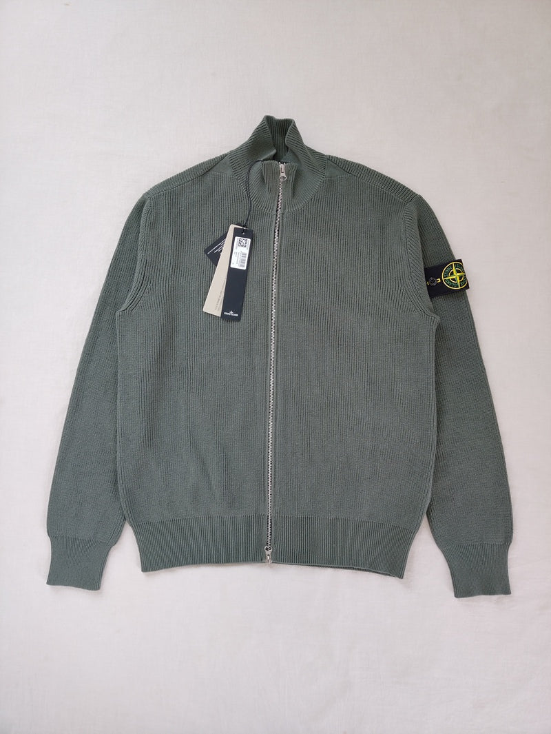 Stone Island Cotton Zip Cardigan Knit