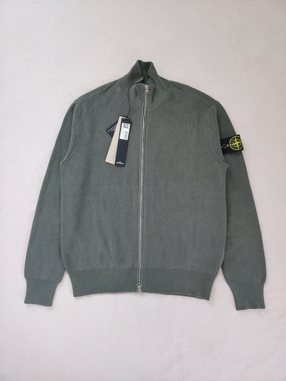 Stone Island Cotton Zip Cardigan Knit