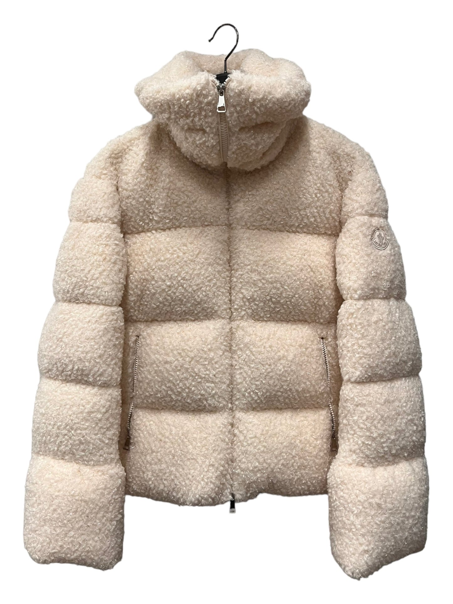 MONCLER Barbot Ivory Fur Down Puffer Jacket