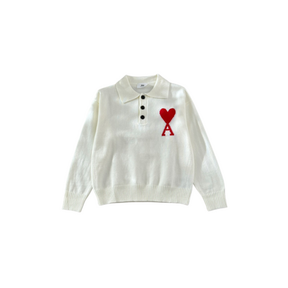 Ami de Coeur Wool Polo Sweater