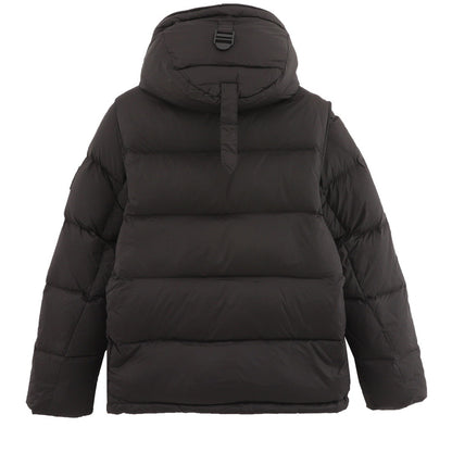 Burberry Quilted Nylon Down Hooded Jacket with Detachable Sleeves