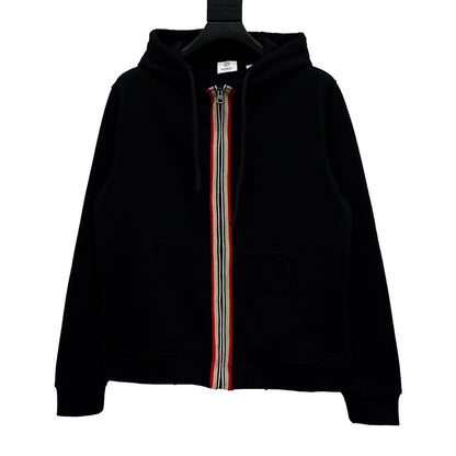 Burberry Ribbon Zipper Hooded Coat