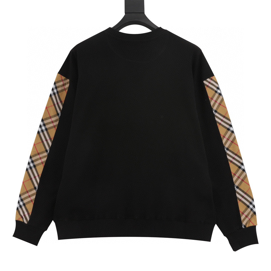 Burberry Check Print Trim Sweatshirt