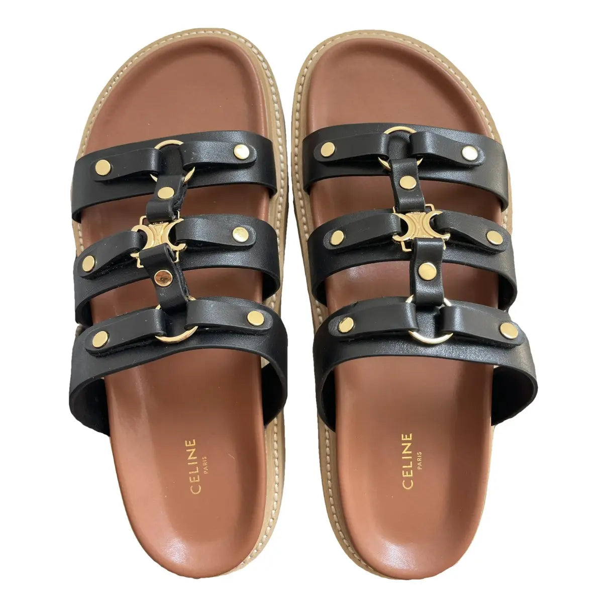 Celine Tippi Leather Sandals