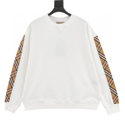 Burberry Check Print Trim Sweatshirt