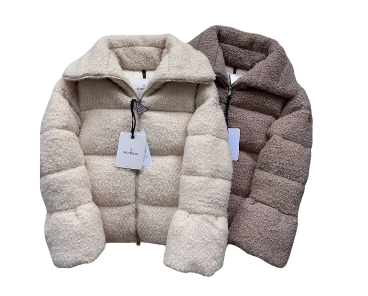 MONCLER Barbot Ivory Fur Down Puffer Jacket