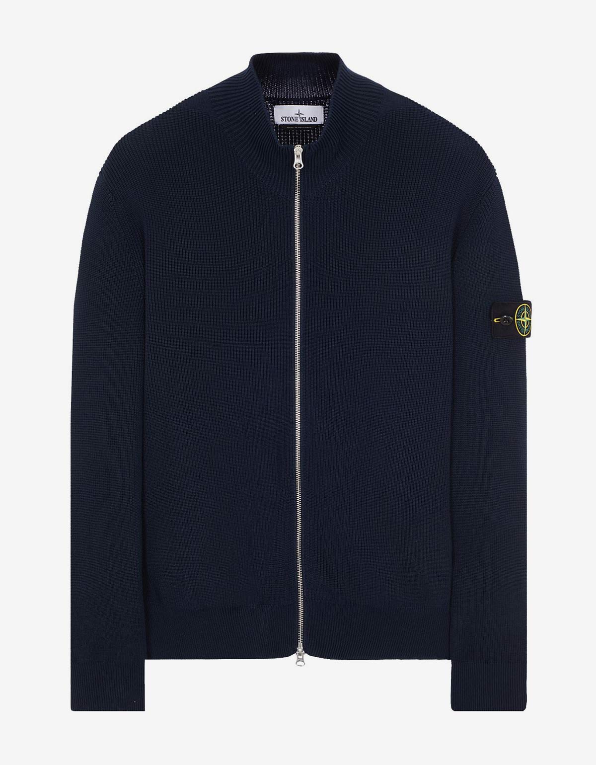 Stone Island Cotton Zip Cardigan Knit